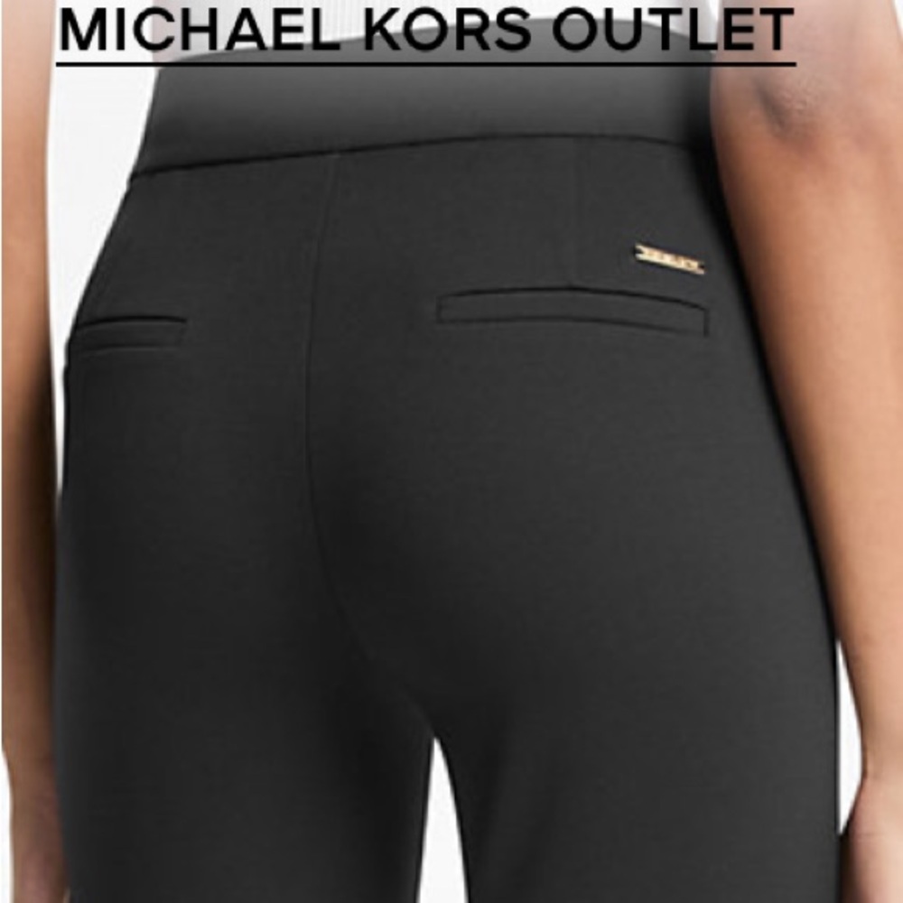 Michael Kors NWT. Sleek Black Cropped Pants XL - Picture 3 of 13